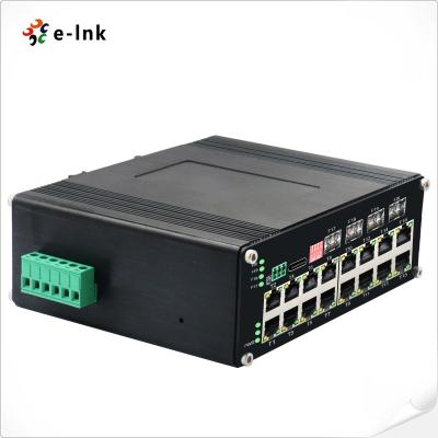 China Industrial PoE Switch Managed L2 10/100/1000Mbps RJ45 Port IP40 Aluminium Hoesje Te koop