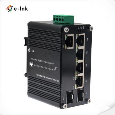 China Industrial 4-Port 10/100/1000T 802.3bt 90W PoE + 1-Port 10/100/1000T + 2-Port 100/1000X SFP Gigabit Ethernet Switch for sale