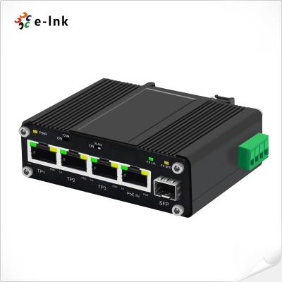 China Mini Industrial 3-Port 10/100/1000T + 1-Port 100/1000X SFP PD Switch com Função PoE Splitter for sale