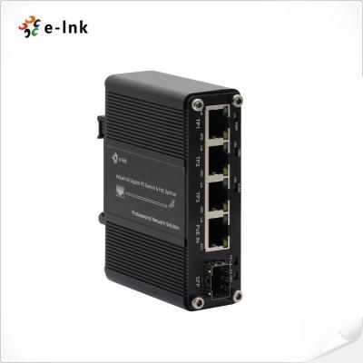 China Mini Industrial 3-Port 10/100/1000T + 1-Port 100/1000X SFP PD Switch with PoE Splitter Function for sale