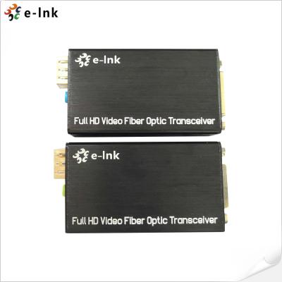 China Mini-type DVI Fiber Optic Extender with external stereo audio for sale