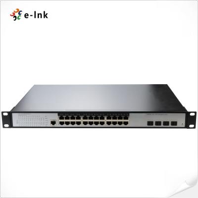 China 24 Port 10/100/1000BASE-T 802.3at PoE + 4 Port 10G SFP+ L3 Managed Switch for sale