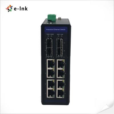 China Il porto 10/100/1000T 802.3at di industriale 8 PoE + 4 porto 100/1000X SFP ha diretto il commutatore di Ethernet for sale