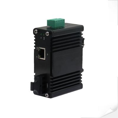 China Mini Industrial 100/1000BASE-X naar 10/100/1000BASE-T 30W PoE+ Media Converter Te koop