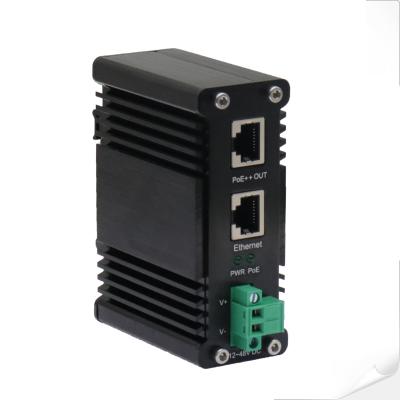 China Industrial Gigabit 95W 802.3bt PoE++ Injector (12~48VDC) for sale