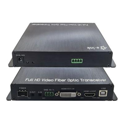 China 1Ch 1080P DVI + 1Ch USB KVM + 1Ch RS232 + 1Ch Bidi Stereo Audio + 1Ch GPIO over Fiber Extender for sale