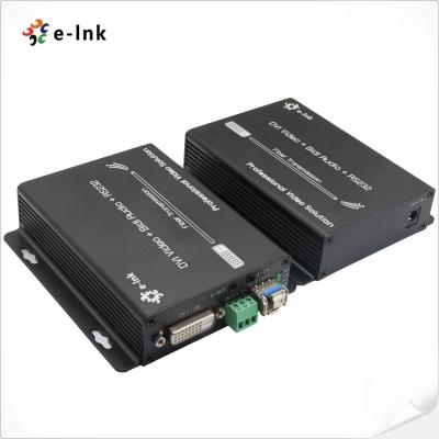 China DVI + 1Ch Bidirectional Stereo Audio + 1Ch RS232 over Fiber Optic Extender for sale
