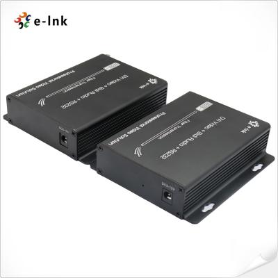 China DVI + 1Ch Bidirectional Stereo Audio + 1Ch RS232 over Fiber Optic Extender for sale