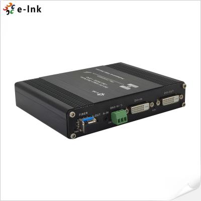 China 1Ch 1080P Bidi DVI + 1Ch Bidi RS232 + 1Ch Bidi Stereo Audio + GPIO over Fiber Extender for sale