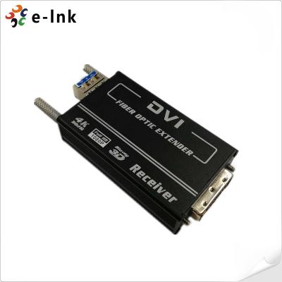 China Mini 4KX2K DVI Fiber Transceiver SM10-80KM Manual EDID for sale