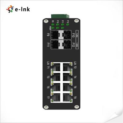 China Industrial L2+ 8-Port 10/100/1000T + 4-Port 1000X SFP Managed Ethernet Switch for sale