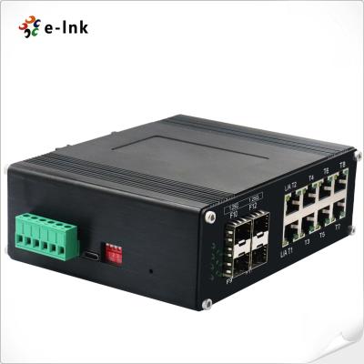 China Industrial L2+ 8-Port 10/100/1000T + 4-Port 1000X SFP Managed Ethernet Switch for sale
