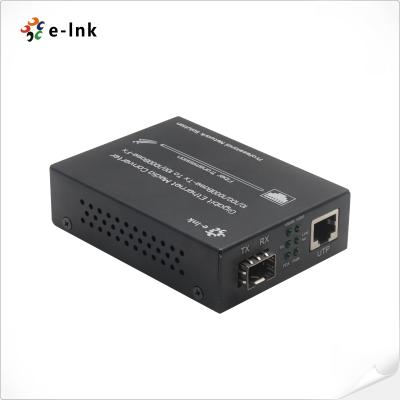 China Media Converter 10/100/1000M Gigabit Ethernet(with External Power Supply) SFP Slot for sale