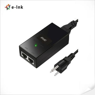 China 10/100/1000Mbps 24V 24W POE Injector with Power Cord for sale