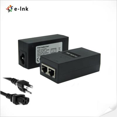 China 10/100/1000Mbps 24V 24W POE Injector with Power Cord for sale