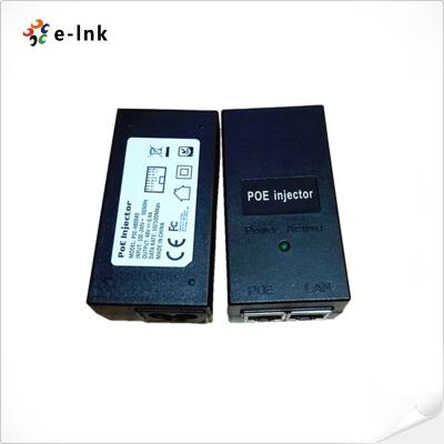 China 10/100/1000Mbps 24V 24W POE Injector with Power Cord for sale