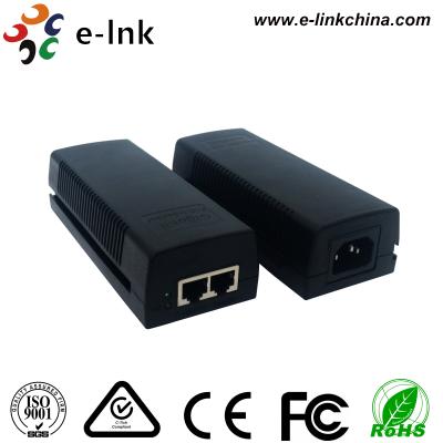 China 56VDC 35W 10/100/1000M Gigabit POE Injector for sale