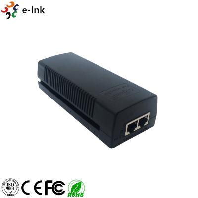 China 56VDC 35W 10/100/1000M Gigabit POE Injector for sale