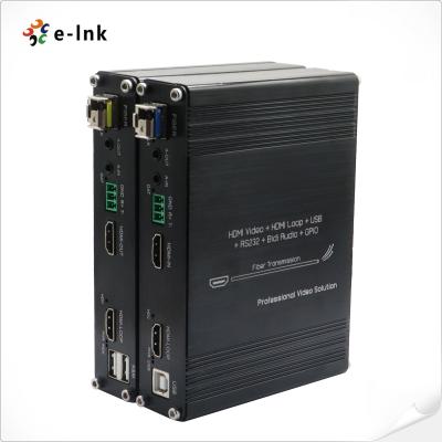 China 1Ch 1080P HDMI + 1Ch USB KVM + 1Ch RS232 + 1Ch Bidi Stereo Audio + 1Ch GPIO over Fiber Extender for sale