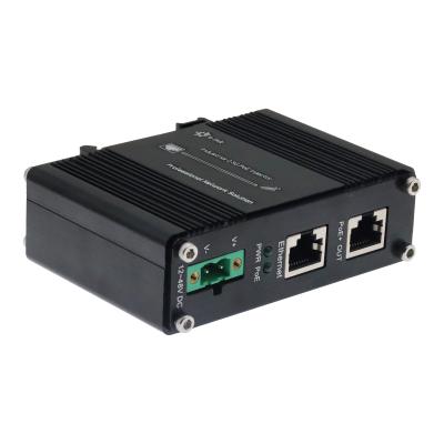 China 12~48V DC Power Input Industrial 2.5G PoE+ Injector for sale