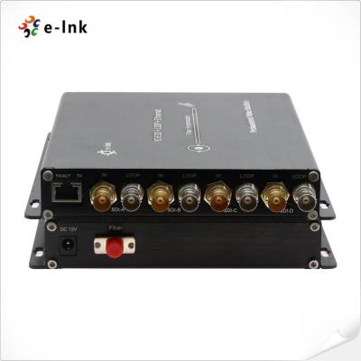 China 4-Kanaals 3G-SDI Glasvezelconverter met Ethernet Te koop
