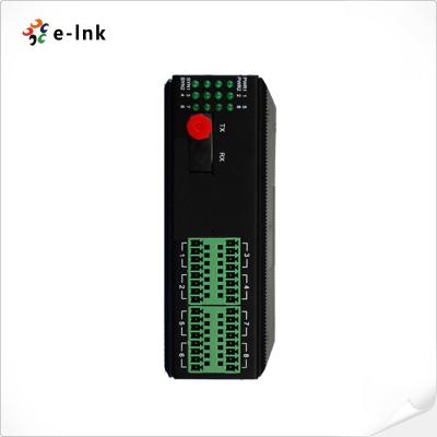 China DIN-Rail industriale 1~16Ch Chiusura dei contatti su convertitore a fibra for sale