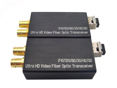 中国 24G-SDI 1*LCファイバー付きのミニ 24G-SDI ファイバー変換器 販売のため