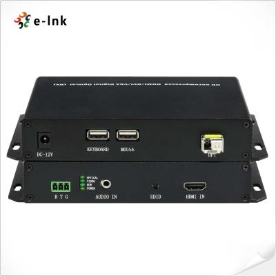 中国 HDMI光ファイバーエクステンダーでオーディオとビデオシステムをアップグレード 入力電圧DC 12V 温度 -5℃～75℃ 販売のため