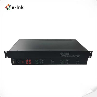 中国 HDMI光ファイバーエクステンダーでオーディオとビデオシステムをアップグレード 入力電圧DC 12V 温度 -5℃～75℃ 販売のため