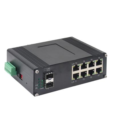 China Interruttore Ethernet gestito SFP a 8 porte industriali 10/100/1000T + 2 porte 1000X for sale