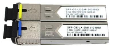 Cina Ricetrasmettitore SFP bidirezionale da 1,25 Gbps, portata 3 km 1550nm TX / 1310nm RX in vendita