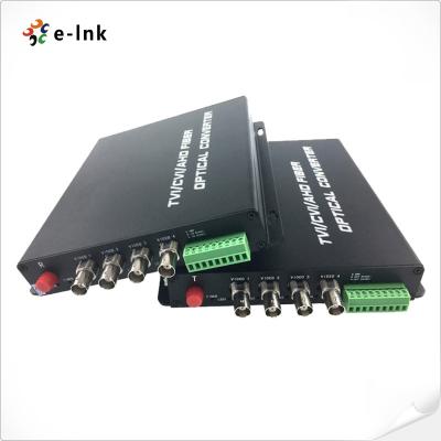 China Convertitore video in fibra ottica 4 in 1 HD-AHD/HD-CVI/HD-TVI/CVBS a 4 canali con ampia gamma di temperature operative industriali for sale
