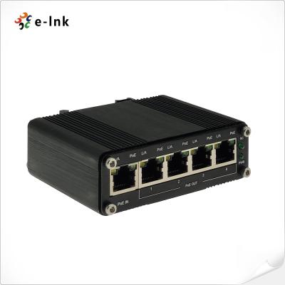 China Extenseur PoE++ 802.3bt industriel 1 port vers 4 ports Gigabit PoE 802.3af/at, supportant l'installation sur rail DIN et murale for sale