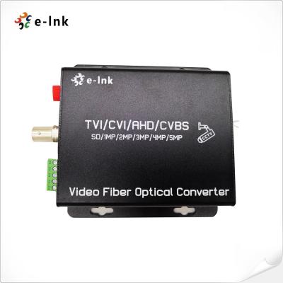 China 1Ch 5MP HD-AHD/HD-CVI/HD-TVI/CVBS 4-in-1 Video Fiber Converter for sale
