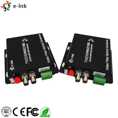 China 2Ch 5MP HD-AHD/HD-CVI/HD-TVI/CVBS 4-in-1 Video Fiber Converter for sale