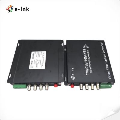 China 4Ch 5MP HD-AHD/HD-CVI/HD-TVI/CVBS 4-in-1 Video Fiber Converter for sale