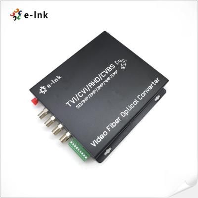 China 4Ch 5MP HD-AHD/HD-CVI/HD-TVI/CVBS 4-in-1 Video Fiber Converter for sale