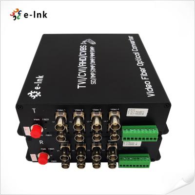 China 8Ch 5MP HD-AHD/HD-CVI/HD-TVI/CVBS 4-in-1 Video Fiber Converter for sale