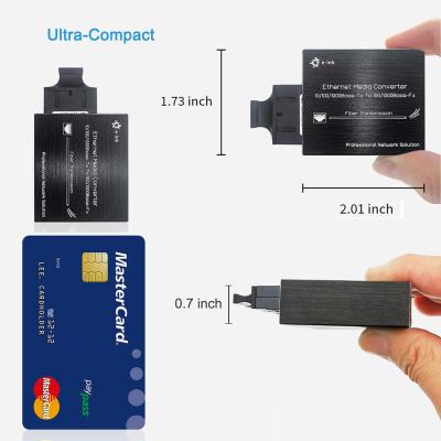 China Micro type 10/100/1000Base-Tx to 100/1000Base-Fx Ethernet Media Converter for sale