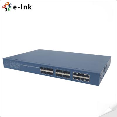 China 8G + 16SFP Management Gigabit Fiber Switch for sale