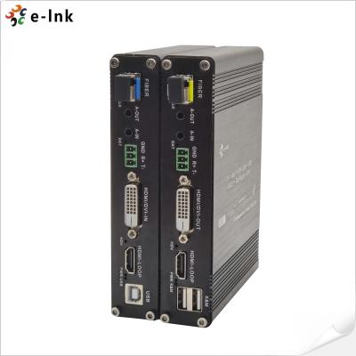 Chine 1Ch 1080P DVI + USB KVM + 1Ch RS232 + 1Ch Bidi Stereo Audio + 1Ch GPIO sur le prolongateur à fibre à vendre