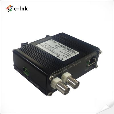 China 300M Transmission BNC Port Din Rail Fiber Coaxial To Optical Converter With PoE for sale