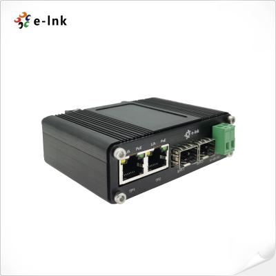 China Unmanaged 2 Port Industrial Ethernet Switch Rj45 SFP 12VDC-48VDC for sale
