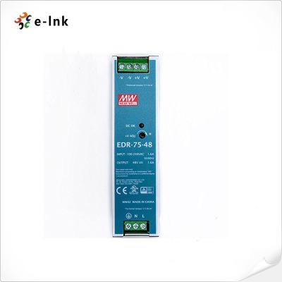 China Single Output Industrial DIN Rail Meanwell 48v Power Supply 75W/1.6A for sale