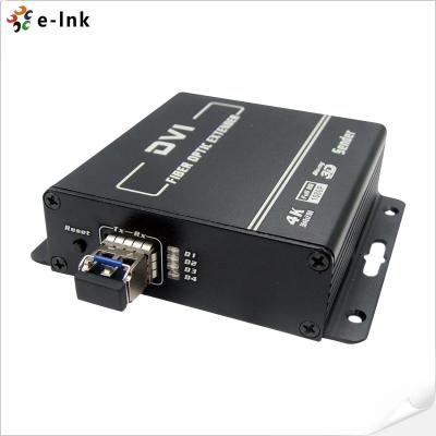 Chine connecteur femelle DVI de 4K KVM de fibre de la fibre de supplément optique de convertisseur à vendre