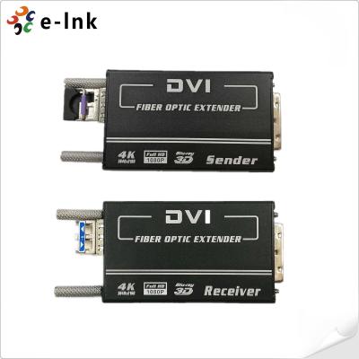 China Mini 4K 2K DVI Fiber Converter Transceiver Audio Over Fiber Extender SM10 80KM for sale