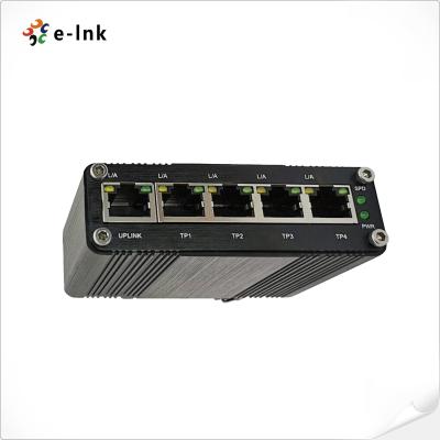 China Interruptor de rede industrial Unmanaged do trilho do ruído do porto do interruptor 5 de Gigabit Ethernet à venda