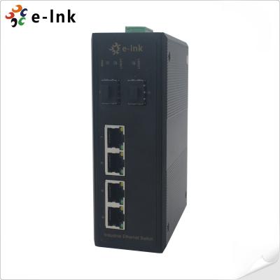 China Gehandhabter industrieller Ethernet-Schalter 4x10/100/1000Base-TX + 2x100/1000Base-FX SFP zu verkaufen