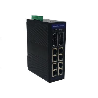 China Interruptor manejable 24vdc 8 RJ45 portuario de Ethernet del carril del dinar del gigabit del OEM en venta