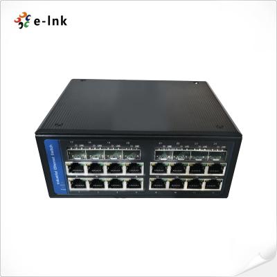 China 16 Port GE Managed Industrial Ethernet Switch 8x100/1000M SFP Network for sale